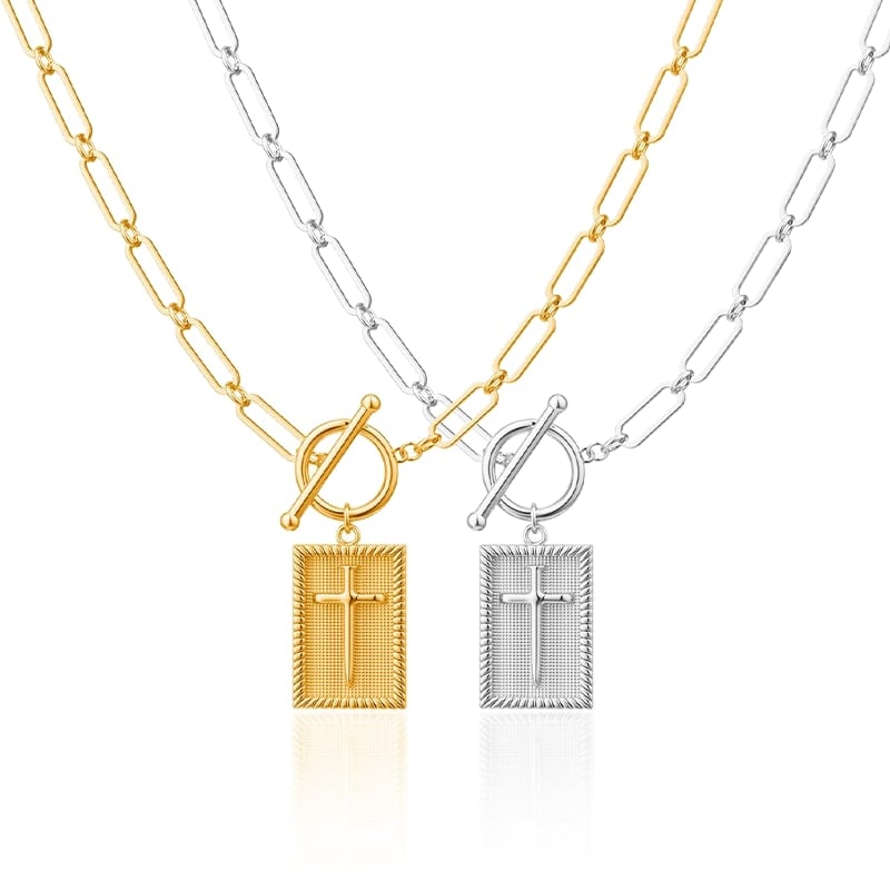 ✝️Stilig korshalskjede i 14K gull - vanntett, blekningssikkert og unisex✨💫