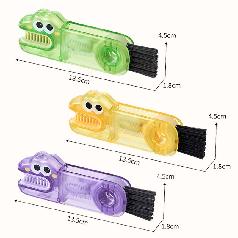 🐊 Krokodille multifunksjonell rengjøringsbørste - 3 børstehoder for alle kopptyper