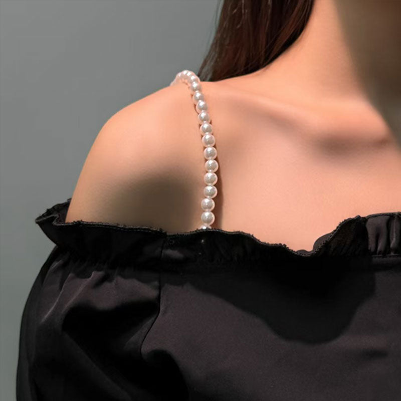 Elegant BH-stropp til kjole med strass (2 par)