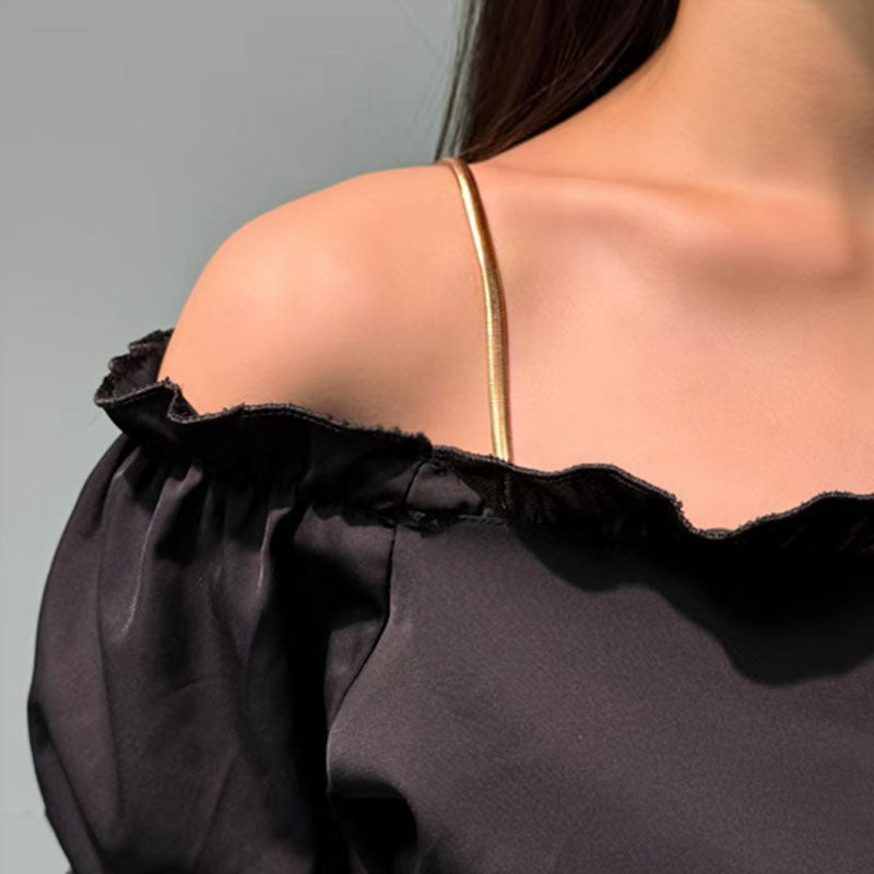 Elegant BH-stropp til kjole med strass (2 par)