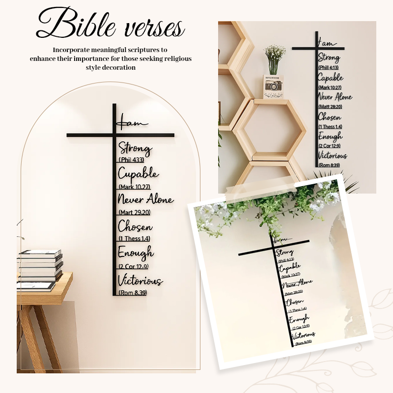 Veggkunst av metallkors med Jesus-krusifiks