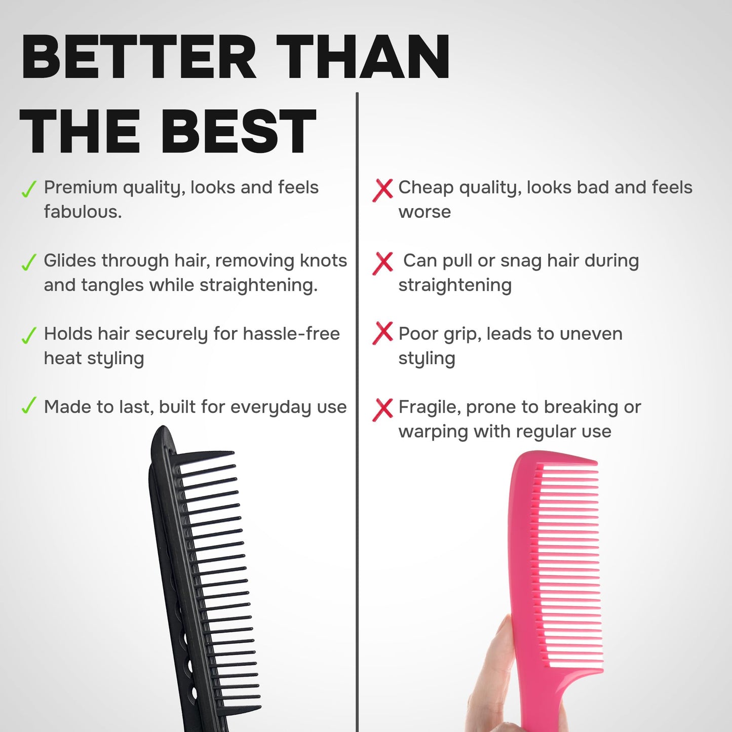 Hårkam for å rette ut håret