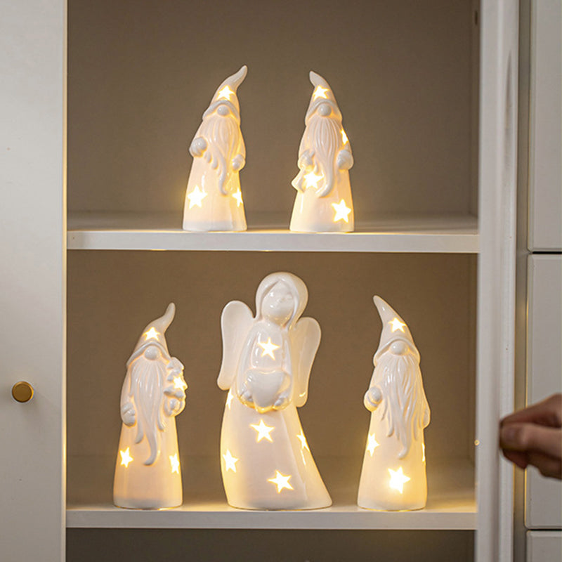 Led-Lyskaster Til Skrivebordet I Keramisk Ornament