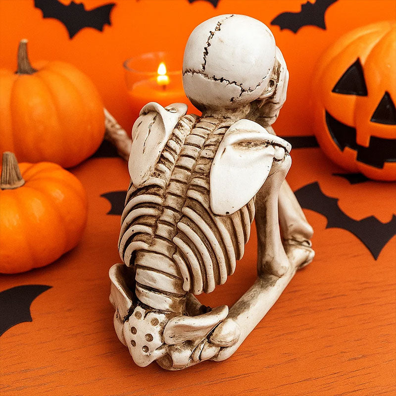 🎃 Skjelettpynt – Ikke se noe ondt, ikke høre noe ondt, ikke si noe ondt