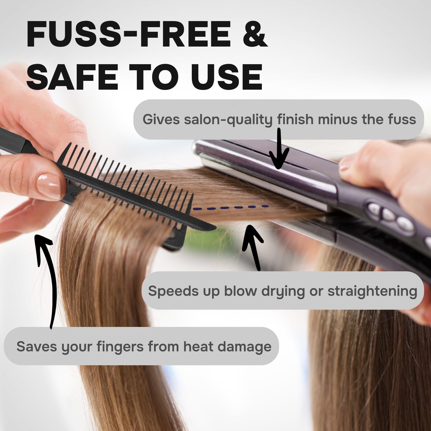 Hårkam for å rette ut håret