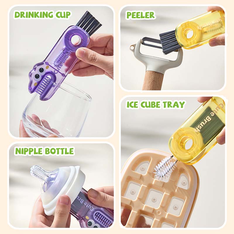 🐊 Krokodille multifunksjonell rengjøringsbørste - 3 børstehoder for alle kopptyper