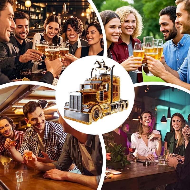 🚚Morsom lastebil whiskyflaske🥃