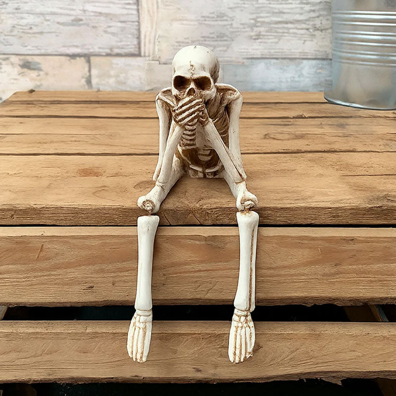 🎃 Skjelettpynt – Ikke se noe ondt, ikke høre noe ondt, ikke si noe ondt